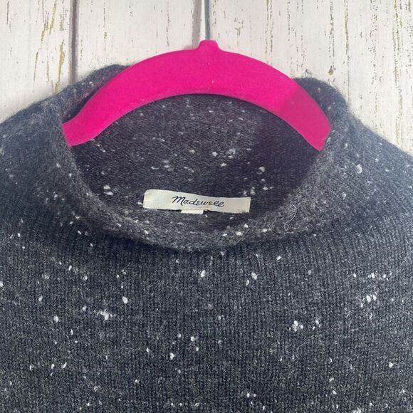 Madewell Wool Blend Mock Neck Sweater Minimalist Cozy Academia Soft Grunge - Picture 4 of 13